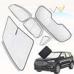KMF 8pcs Thicken Full Window Sun Shade for Ford Edge Accessories 2015-2024, Custom Fit Privacy Car Window Covers Sunshade for Windshield Side, UV Block and Blackout for Camping Outdoor