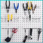 Coume 6 Pcs Pegboard Screwdriver Holders Organizer Pegboard Plier Holders Stainless Steel Peg Board Tool Utility Hooks Access