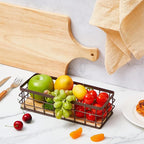 Funrous 2 Pcs Metal Small Wire Basket Wall Hanging Wire Basket Hang Small Bathroom Kitchen Storage Organizer Toilet Paper Mes