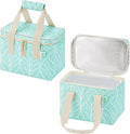 VENO 2 Pack Small Cooler Bag, Insulated Grocery Bags, Collapsible Cooler, Reusable Shopping Bags for Groceries, Water Resistant, Zippered, 2.5 Gallon (Evergreen, 2 Pack)