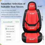 Coverado Car Seat Covers Full Set, Seat Covers for Cars, Car Seat Protector Waterproof, Nappa Car Seat Cushion, Car Seat Cove