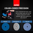 RUPES 1000 ml D-A Coarse High Performance Cut Polishing Compound for Car Detailing & Removing Severe Scratches (Pack of 6) | Micro-Abrasive Technology | Reduces Oxidation and Removes Swirl Marks