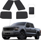 Front Side Half Window Shade Foldable Custom Fit for Fo-rd F150 2021-2025 Car Window Shades for Side Window Sun Shade UV Protection Heat Insulation for Camping Sleeping 4PCS
