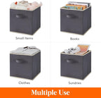 Lifewit Storage Cubes, Foldable Decorative Fabric Storage Baskets for Organizing Home Organizers with Handles for Shelves, Cl