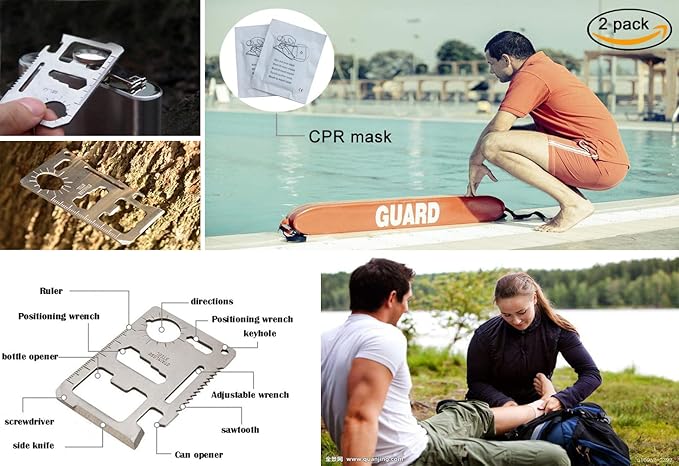 SHBC Waterproof First Aid Kit (228pcs) with All Basic or Advanced Supplies You Need. Suitable for Emergencies at Home or Outs
