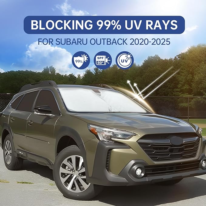 8PCS Car Window Shades for Subaru Outback 2020-2025, Window Covers for Outback Windshield Side Rear Windows, Full Set Privacy Protection Car Sunshade Accessories with UV Blocking for Camping Napping