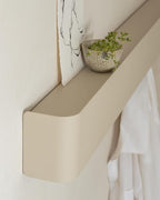 Kazai.® Coat Rack Wall Mount with Shelf 'Tone' | Modern Design Coat Hanger with Hidden Hooks and Storage | Hat Rack with Shel