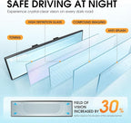 Broadway Panoramic Rear View Mirror Wide Angle Car Mirror Blind Spot Convex Rearview Mirror Essential Rear View Mirror Accessories for Cars SUV Trucks Vehicles (270mm-White)