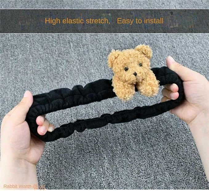 Adorable Teddy Bear Car Mirror Cover Set,Cute Sheep Mirror Accessories, Cartoon Design for Rearview Mirrors, Cozy Interior Auto Accessory (Pink Bow)