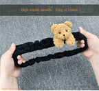 Adorable Teddy Bear Car Mirror Cover Set,Cute Sheep Mirror Accessories, Cartoon Design for Rearview Mirrors, Cozy Interior Auto Accessory (Pink Bow)
