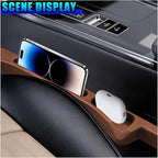 2PCS Car Seat Gap Filler Organizer, Multifunctional Car Gap Stopper Between Seat & Console Prevent Things Drop, Universal Vehicle Interior Phone Holder Accessories for SUVs Trucks (Orange)