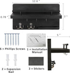 OurWarm Key Holder for Wall Decorative with 5 Key Hooks, Wall Mounted Key Hangers for Wall with Mail Key Rack, Wooden Mail Or