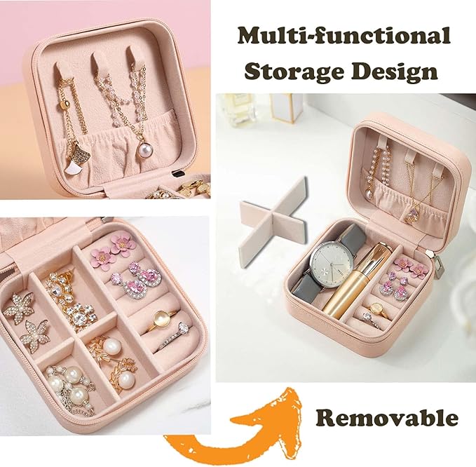 Travel Jewelry Case Bridesmaid Gifts Box,12 Pack Small Jewelry Box Mini Jewelry Organizer,PU Leather Portable Earring Storage