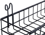 Kaforise Hanging Basket for Wire Wall Grid Panel, Multi-Function Wall Storage and Display Basket, Medium Size, Black Painted