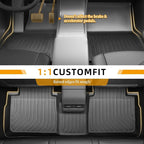 Floor Mats for Toyota Camry 2007 2008 2009 2010 2011(ONLY Gas), Custom Fit Camry CE XLE SE LE Floor Mats, Front Rear Mats & Cargo Liner, TPE Anti-Slip Waterproof Duty Car Accessories