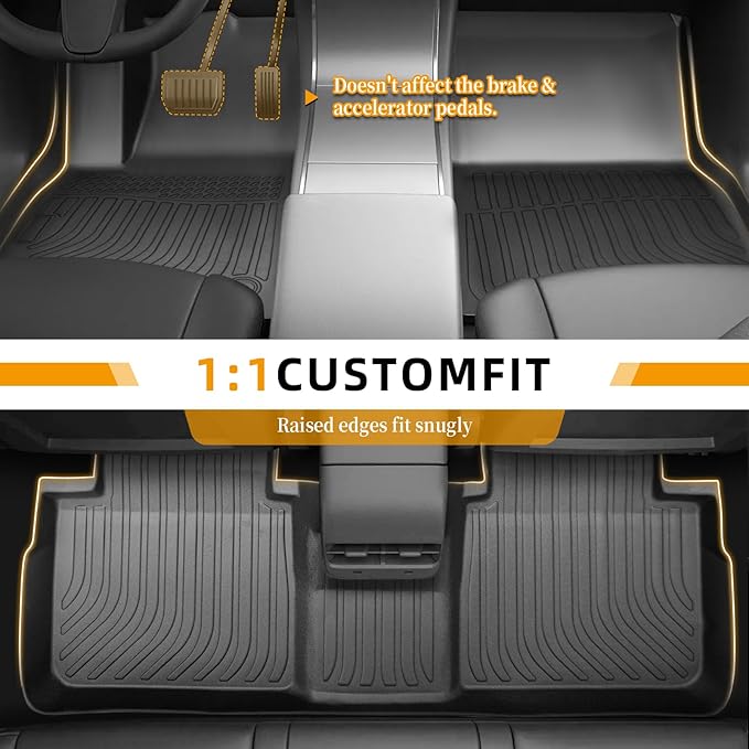 Floor Mats for Subaru Crosstrek 2018-2021-2023(NOT Hybrid), for Subaru Impreza 2017-2023, Front Rear Mats & Cargo Mat, TPE Anti-Slip Waterproof Summer Winter Floor Liners Car Accessories
