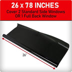 Black Magic Insta-Cling 5% VLT Tinted Window Film, Reusable Car Window Tint — Black