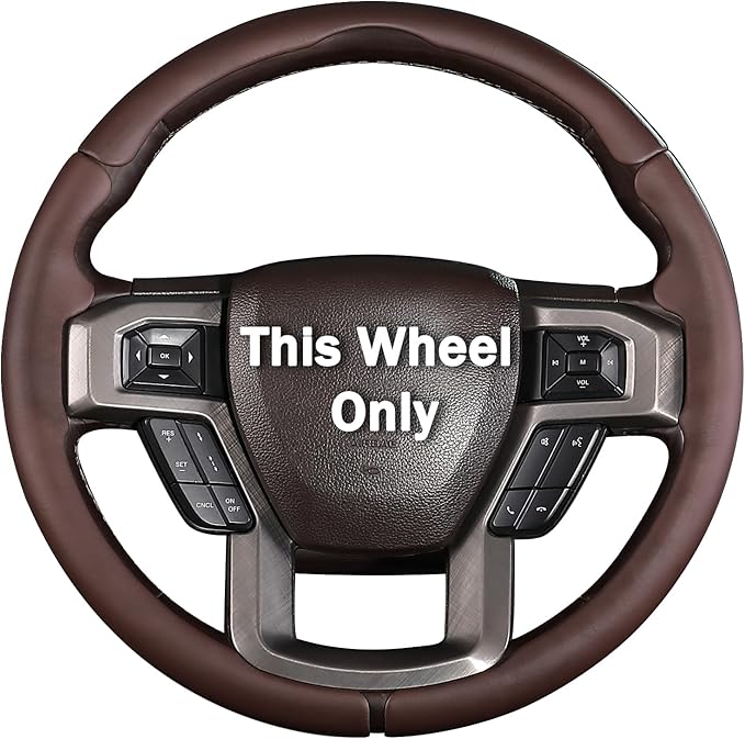 Steering Wheel Cover for Ford F150 2015-2020/ F250 2017-2022/ F350 2017-2022/ F450 2017-2022/ F550 2017-2022/ Ford Expedition 2018-2021 Steering Wheel Protector for Ford Steering Wheel Accessories