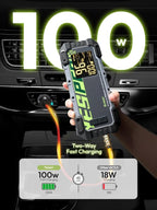 YESPER 4000A Jump Starter, 12V Car Battery Jump Starter 24000mAh Power Pack, (All Gas/10L Diesel Engine) Portable Jump Starter for Car with 100W Quick Charge Cables,Booster, LED Light - Armor Series