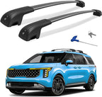 300lbs Roof Rack Cross Bars Compatible with 2022-2026 KIA Carnival & Carnival Hybrid, Heavy Duty Aluminum Roof Rails Crossbars Cargo Bars Canoe Rooftop Black Carrier Luggage.