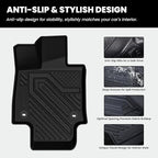 LASFIT Floor Mats & Backrest Mats & Trunk Mat for Toyota RAV4 2019-2025 (Only Fit Hybrid) All Weather TPE Custom Fit Floor Liners Car Mats Full Set Accessories, Lifespan 5 Years+, Black