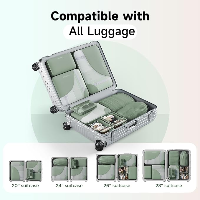 11 Set / 9 Set Packing Cubes for Travel,Gifts for Women Mom Kids,TSA Approved Bags for Makeup, Cosmetic, Toiletry, Organizers
