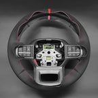 MEWANT Steering Wheel Covers for Ford F-150 2021-2023 / F-150 Lightning 2022-2023 Hand-Stitched F150 Steering Wheel Wrap