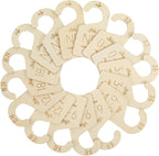 16Pcs Adorable Wooden Baby Closet Dividers, Double-Sided Clothes Size Organizer with Labels from Newborn to 24 Months, Cute N