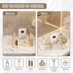 Clear Makeup Organizer Countertop for Vanity Acrylic Skincare Storage and Make up Organization for Desk Cosmetic Display Case