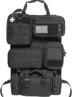 6 Pack Tactical Molle Car Seat Back Organizer - Tactical Vehicle Panel Organizer with 5 Detachable Molle Pouch,US Flag Patch