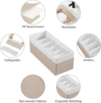 3 Packs Fabric Belt Organizer, 6 Grids Belt Organizer for Closet and Drawer, Foldable Dresser Drawer Organizers,Tie Storage -