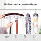 Belt Hanger Organizer for Closet: Ohuhu 12 Hooks Max 36 Belts Tie Rack Wooden Belt Holder for Storage 360 Degree Rotating Spa