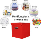 Closet Organizers Fabric Storage Bins With Lids Collapsible Cube Storage Organizer Basket With Handles,Storage Boxes for Clot
