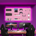 Pegboard Combination Kit for Wall Organizer, Wall Mounted Peg Board Kits for Kitchen, Bedroom, Office, &Bathroom, 4 Pieces Bl