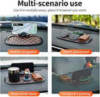 Multifunctional Car Dashboard Anti-Slip Mat with Phone Holder and Parking Number Display, Heat Resistant PVC Non-Slip Pad for