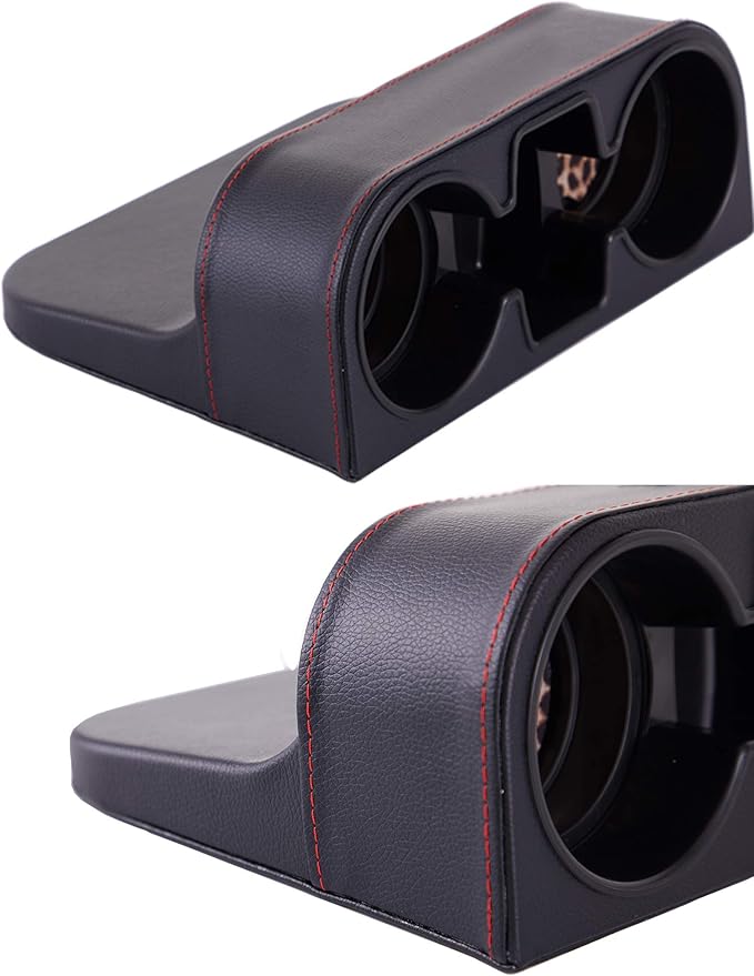 Car Seat Organizer Cup Drink Holders,Multifunctional Gap Filler Storage Box,Insert Organization Helps Reduce Distracted Driving&Holds Phone Mount Mug Bottle Cellphone Coaster Wallet Card (XBD-Black)