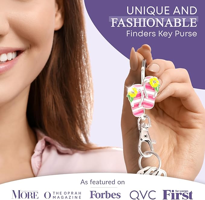 Women’s Bag Charm Key Finder, Car Keychain Hook, Cute Purse Organizer & Tote Bag Accessories, Gifts for Mom - Original