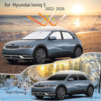 KMF 6pcs Thicken Sun Shades for Hyundai Ioniq 5 Accessories 2022-2025 2026, Custom Fit Full Car Window Covers Sunshade for Windshield Side Rear, Sun UV Block and Blackout Privacy for Camping Outdoor
