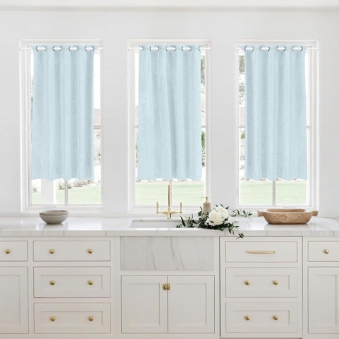 4PCS Small Tension Curtain Rod 28 to 48 Inch,White Short Curtain Rods No Drilling,Loaded Expandable Spring Curtain Rods for K