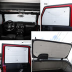 Hoolcar Windshield Sunshade Side Window Sun Shade Sunscreen Heat Insulation Sun Visor for 2007-2017 Jeep Wrangler JK JKU, 8PCs