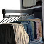 Stainless Steel Wardrobe Rail Tube - Sliding Wardrobe Closet Rod, Extendable Clothes Rail With Slide Rails, Wardrobe Adjustab