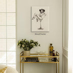 Vintage Western Framed Wall Art Coquette Cowgirl Martini Posters Prints 24x36 in Retro Bar Cart Cocktail Artwork Aesthetic fo