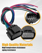Headlights Connector Harness Wire Fit for Chevrolet Silverado 1500 2500 HD 2007-2015, Male and Female Plug Harness Pigtail Replace 22853027 22853028, 8Pin
