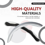 3pcs Universal Carbon Fiber Steering Wheel Cover - Anti-Slip & Segmented Design, Universal 99% Durable Steering Wheel Protect