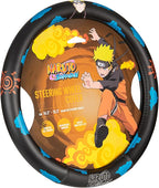Naruto Shippuden Car Steering Wheel Cover, 15 Inch Anime Steering Wheel Cover, Cushioned Soft Comfortable Cover Anime Car Accessories for Men Women, Kumogakure