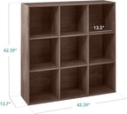 Best Choice Products 9-Cube Storage Organizer, 13.5in Shelf Opening, Bookcase, Display Shelf, Customizable w/ 3 Removable Bac