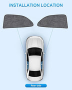 Car Window Shades for Chevrolet Equinox(2018-2023), 2-Pack Rear Window Sun Shades for Baby – Breathable Mesh, UV & Heat Blocker, Privacy Protection for Camping, Travel, Sleep & Nursing