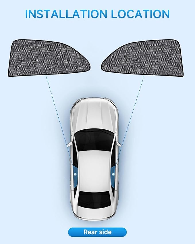 Car Window Shades for Chevrolet Equinox(2018-2023), 2-Pack Rear Window Sun Shades for Baby – Breathable Mesh, UV & Heat Blocker, Privacy Protection for Camping, Travel, Sleep & Nursing