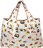 allydrew Large Foldable Tote Nylon Reusable Grocery Bags, 5 Pack