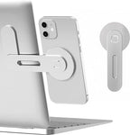 CloudValley Magnetic Phone Holder for Laptop Designed for iPhone 17/16/15/14/13/12 MagSafe, Adjustable Phone Monitor Side Mount, Slim Portable Foldable Computer Expansion Bracket, Silver